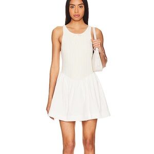 For Love & Lemons Billie Mini Dress in Cream